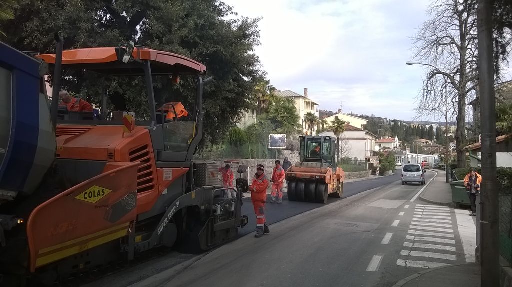 VOEGELE FINIŠER U VLASNIŠTVU TVRTKE COLAS HRVATSKA d.d. NA RADOVIMA U OPATIJI